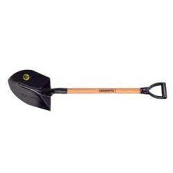 Pala Punta Huevo con Mango de Madera 71 cm y agarre de Plástico Tramontina