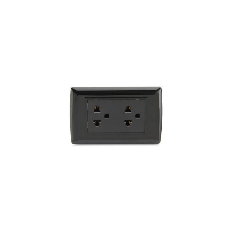 Tomacorriente Universal 2P+T-Negro