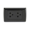 Tomacorriente Universal 2P+T-Negro