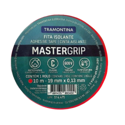Cinta Aislante Roja clase C Tramontina 0,13 x 19 mm