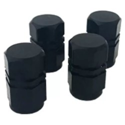 Juego de tapitas de válvula deportiva Universal x 4 Und /Negro