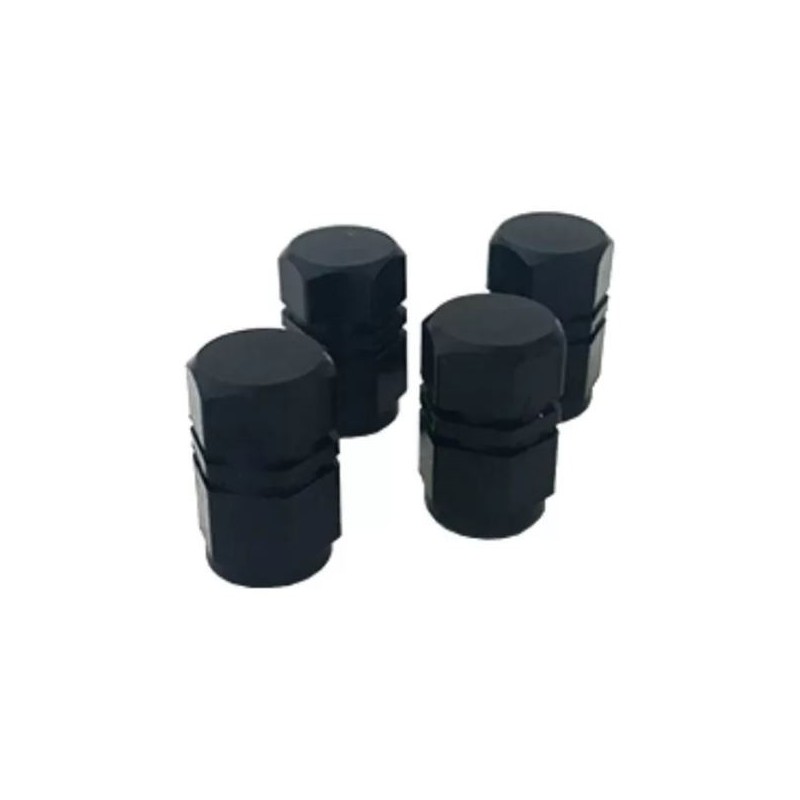 Juego de tapitas de válvula deportiva Universal x 4 Und /Negro