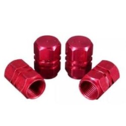 Juego de tapitas de válvula deportiva Universal x 4 Und /Rojo