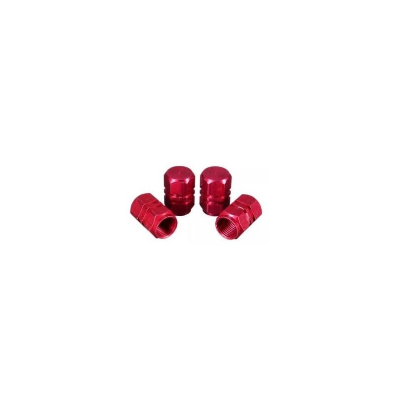 Juego de tapitas de válvula deportiva Universal x 4 Und /Rojo