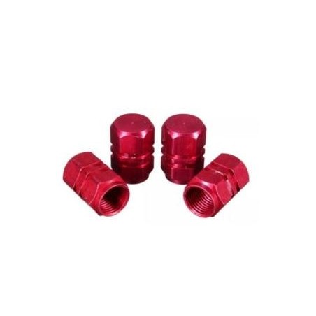 Juego de tapitas de válvula deportiva Universal x 4 Und /Rojo